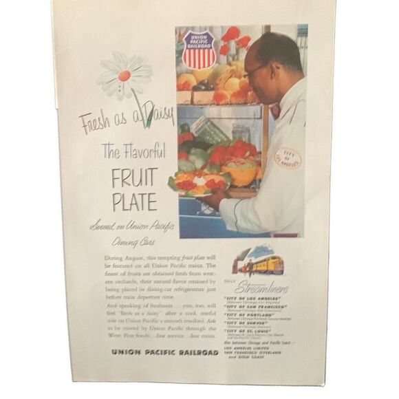 Vintage 1953 Union Pacific Fresh As A Daisy Ad Advertisement - Picture 1 of 4